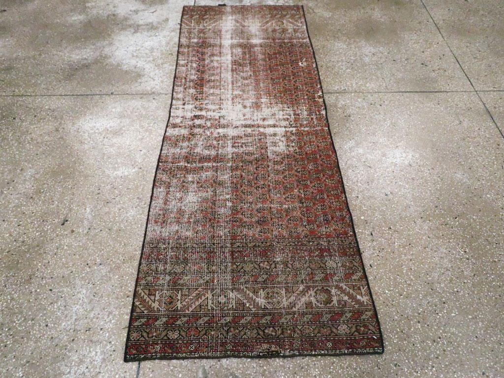 Antique Distressed Persian Malayer Rug, No.29432 - Galerie Shabab