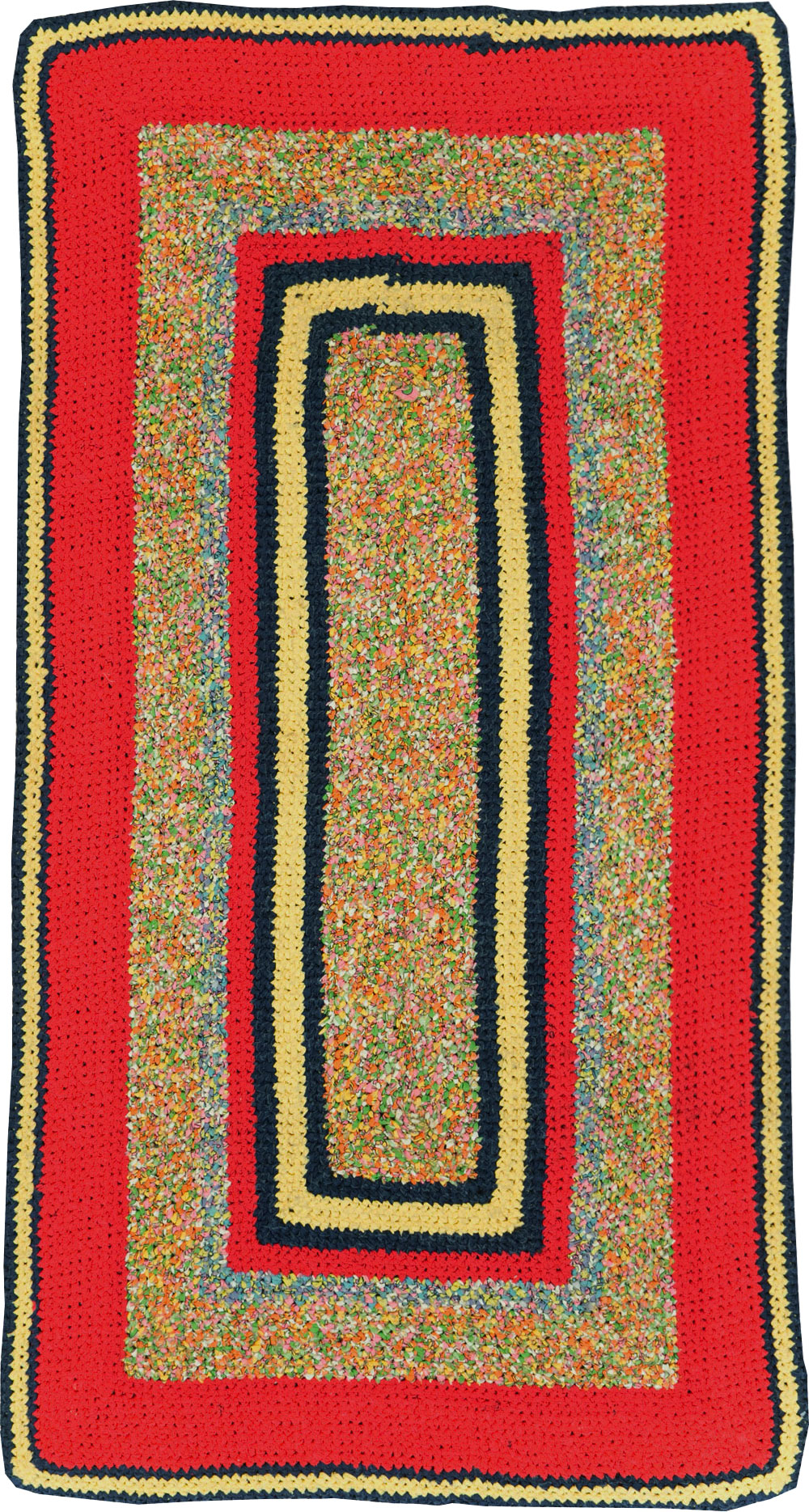 Vintage American Rag Rug, No.29435 - Galerie Shabab
