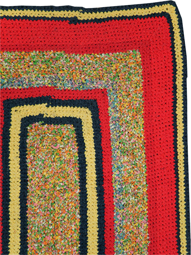 Vintage American Rag Rug, No.29435 - Galerie Shabab