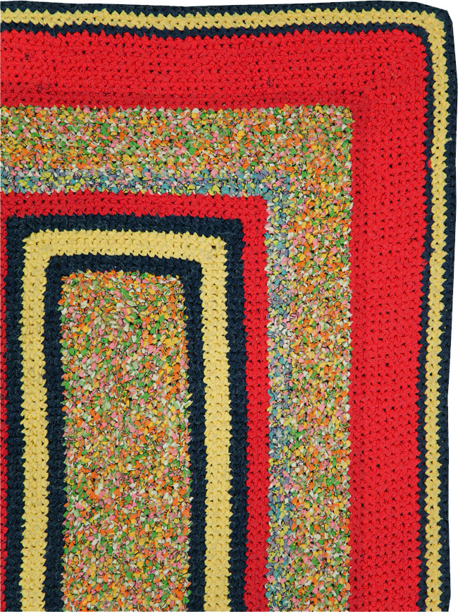 Vintage American Rag Rug, No.29435 - Galerie Shabab