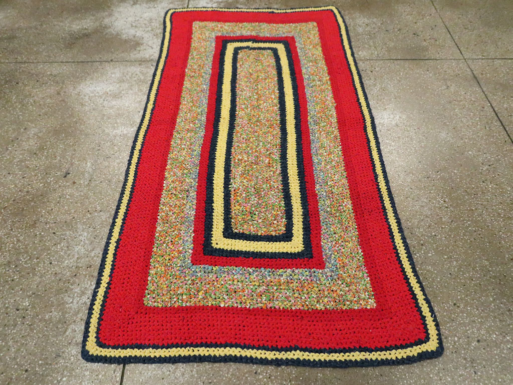 Vintage American Rag Rug, No.29435 - Galerie Shabab