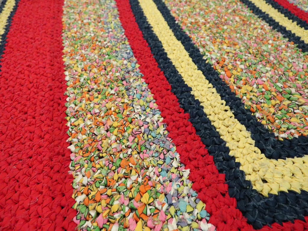 Vintage American Rag Rug, No.29435 - Galerie Shabab