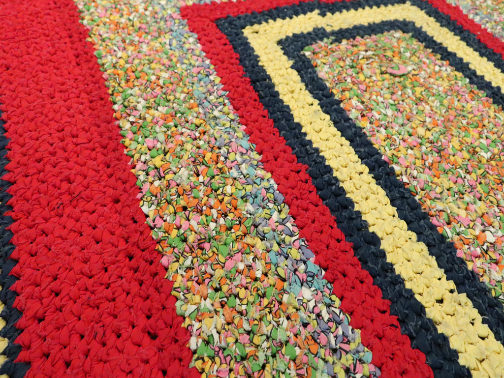 Vintage American Rag Rug, No.29435 - Galerie Shabab