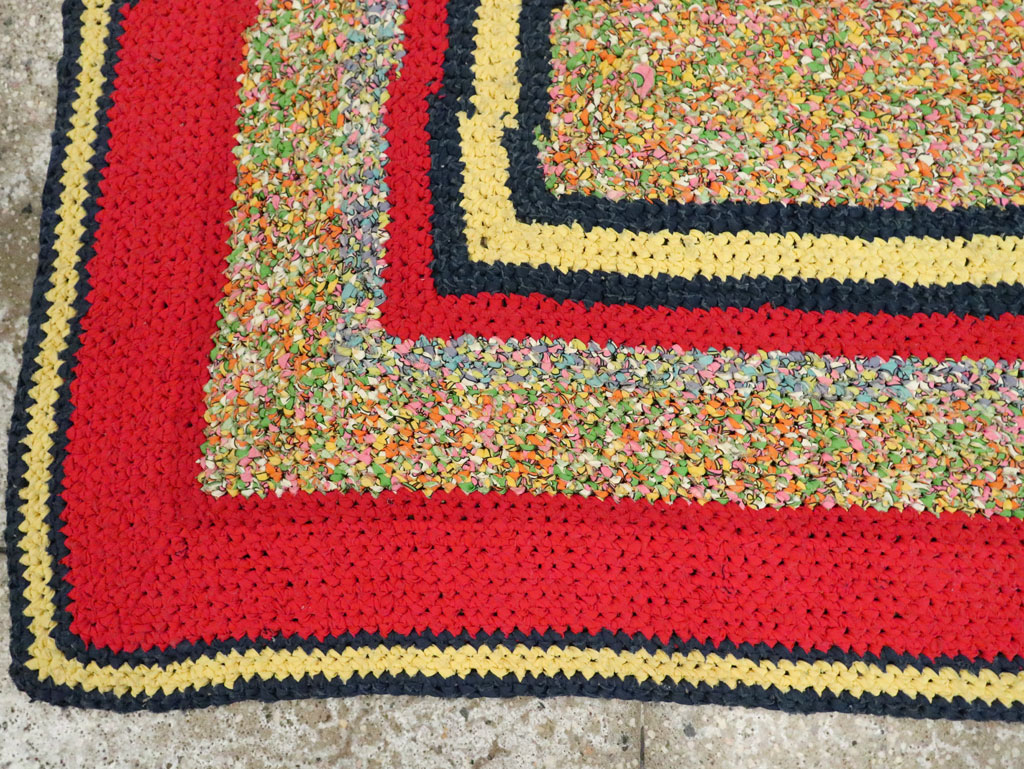 Vintage American Rag Rug, No.29435 - Galerie Shabab