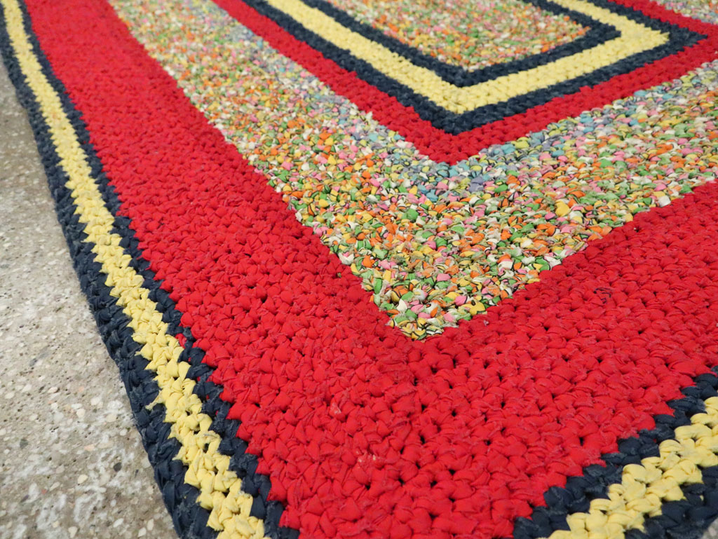 Vintage American Rag Rug, No.29435 - Galerie Shabab