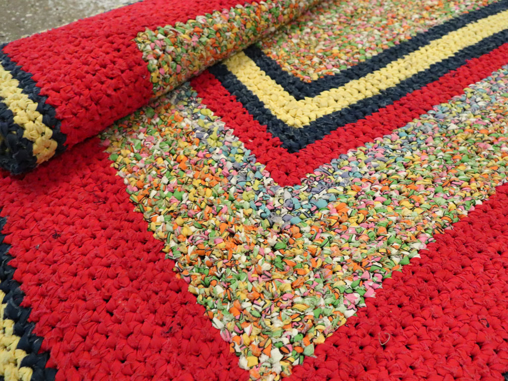 Vintage American Rag Rug, No.29435 - Galerie Shabab