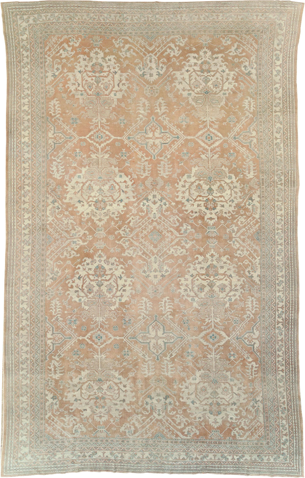 Antique Oushak Carpet, No.29438 - Galerie Shabab