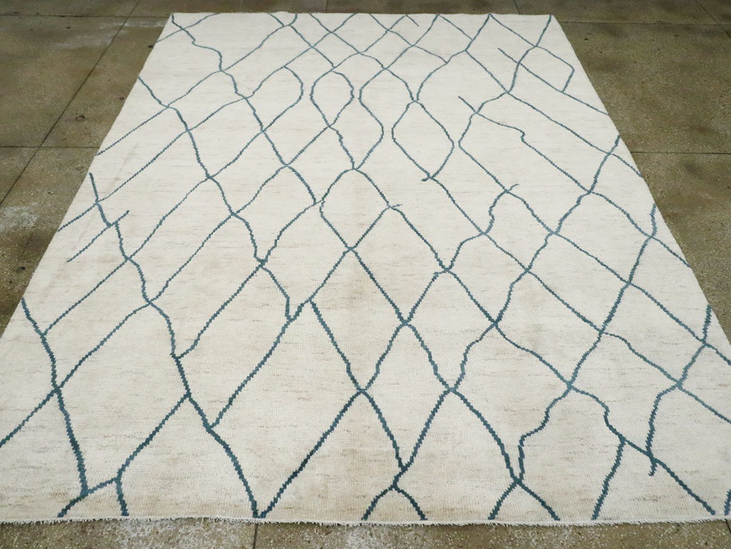 Contemporary Moroccan Room Size Carpet, No.29440 - Galerie Shabab