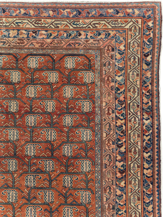 Antique Persian Malayer Square Accent Rug, No.29443 - Galerie Shabab
