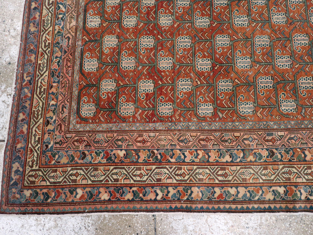 Antique Persian Malayer Square Accent Rug, No.29443 - Galerie Shabab