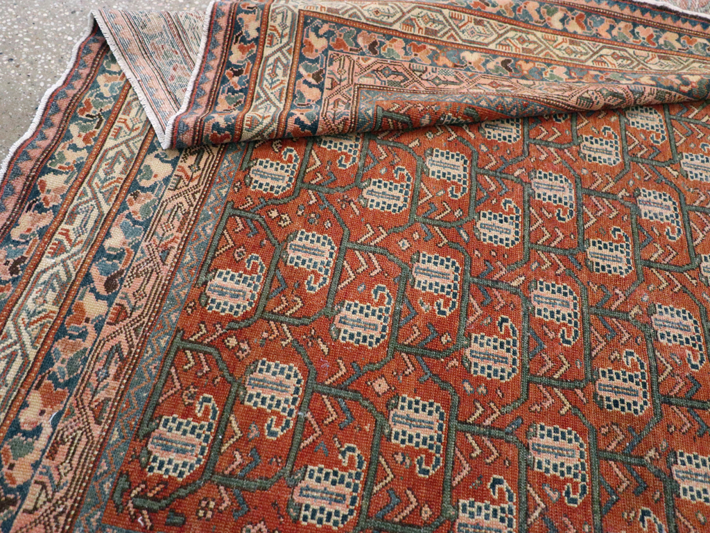 Antique Persian Malayer Square Accent Rug, No.29443 - Galerie Shabab