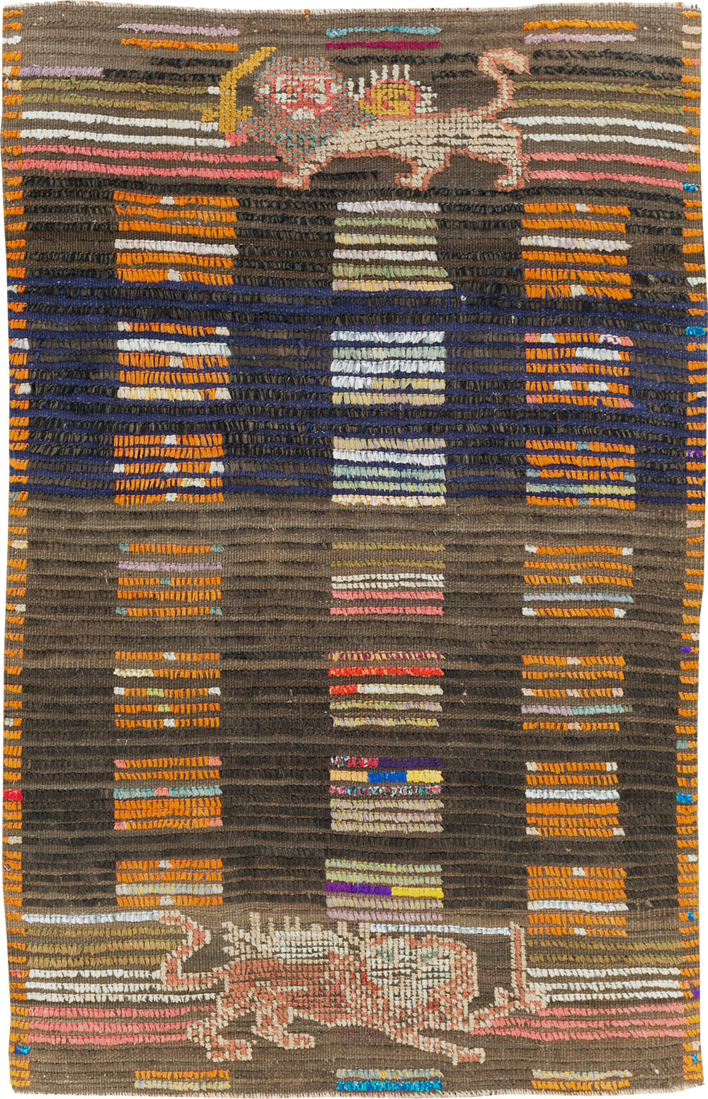 Vintage Persian Pictorial Gabbeh Rug, No.29448 - Galerie Shabab