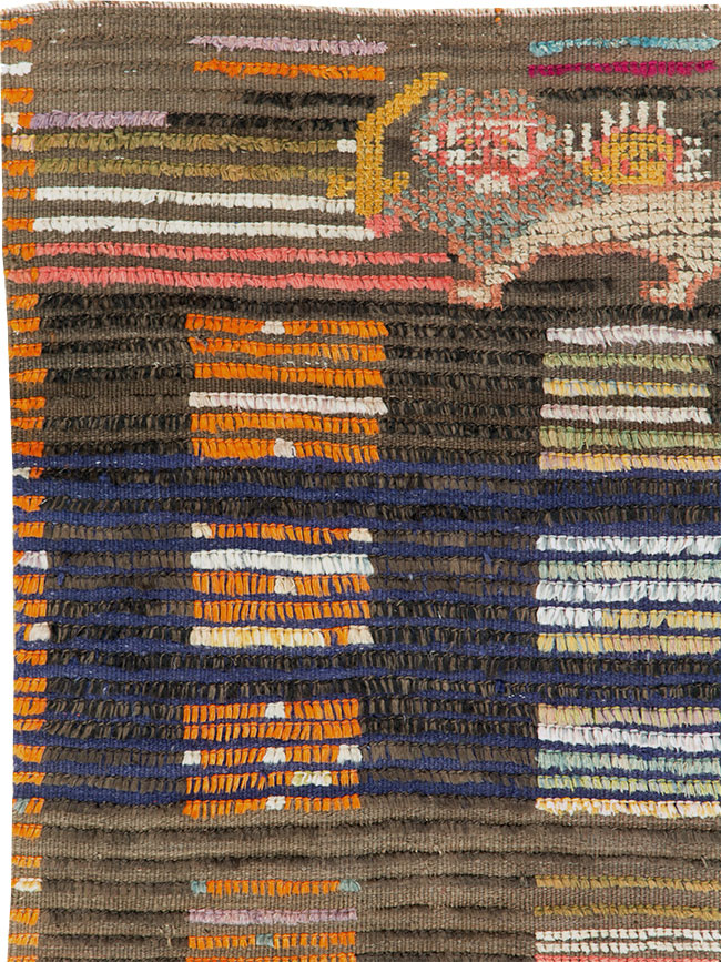 Vintage Persian Pictorial Gabbeh Rug, No.29448 - Galerie Shabab