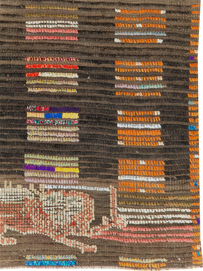 Vintage Persian Pictorial Gabbeh Rug, No.29448 - Galerie Shabab