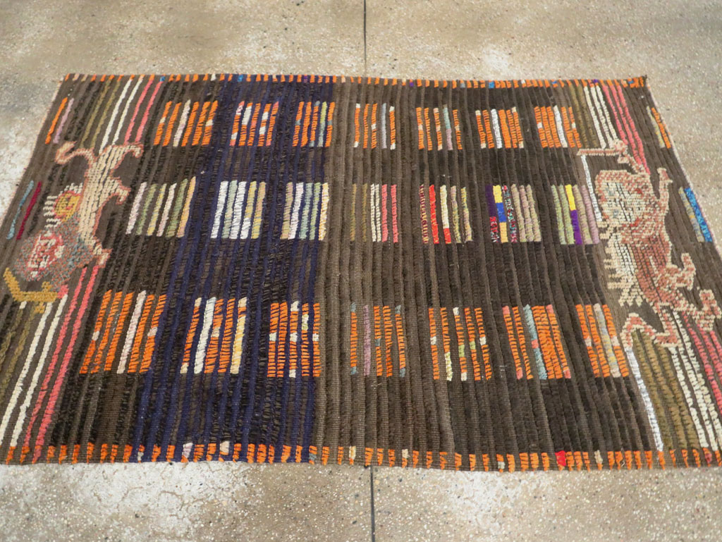 Vintage Persian Pictorial Gabbeh Rug, No.29448 - Galerie Shabab