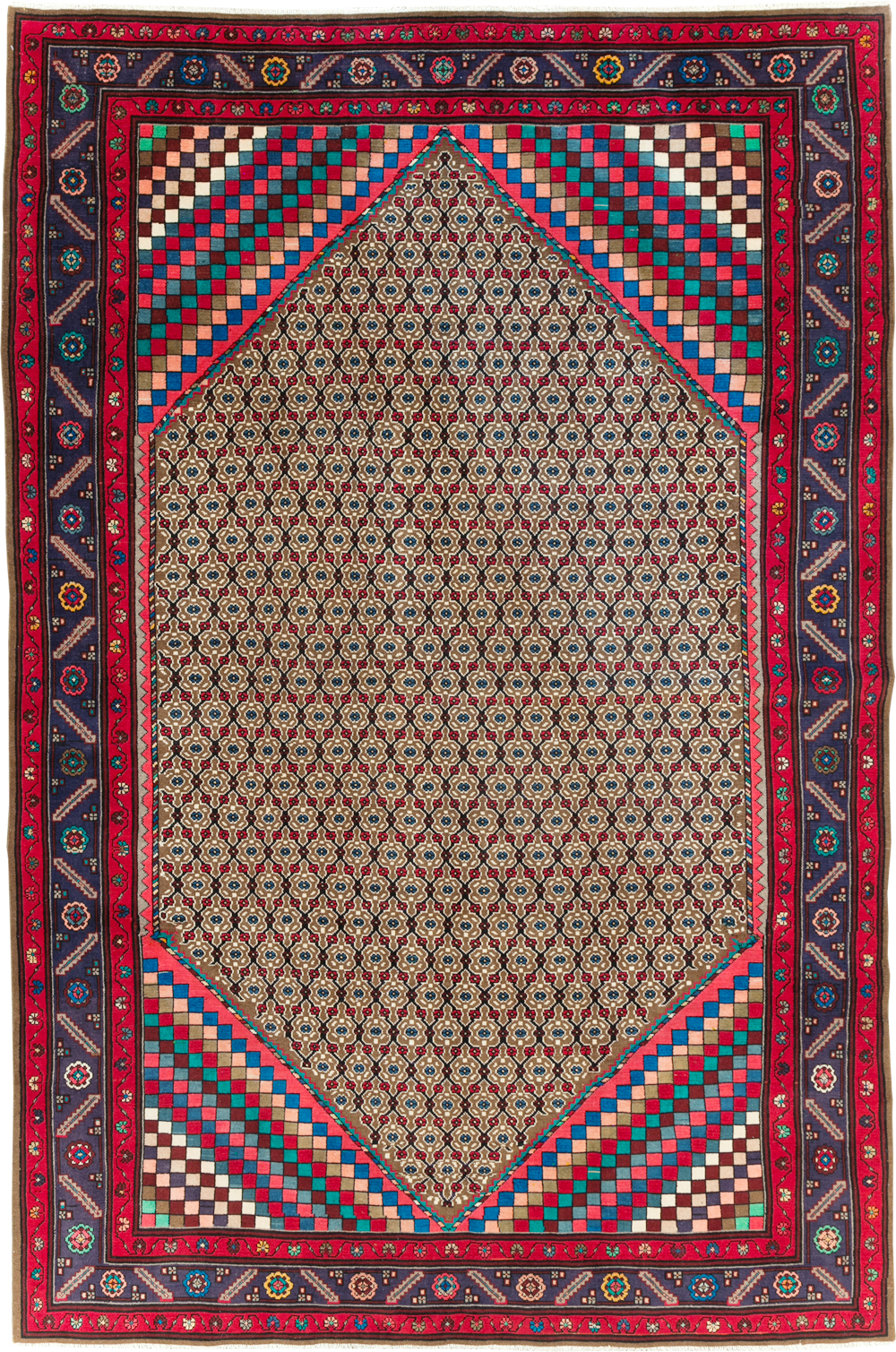 Vintage Persian Hamadan Accent Carpet, No.29449 - Galerie Shabab