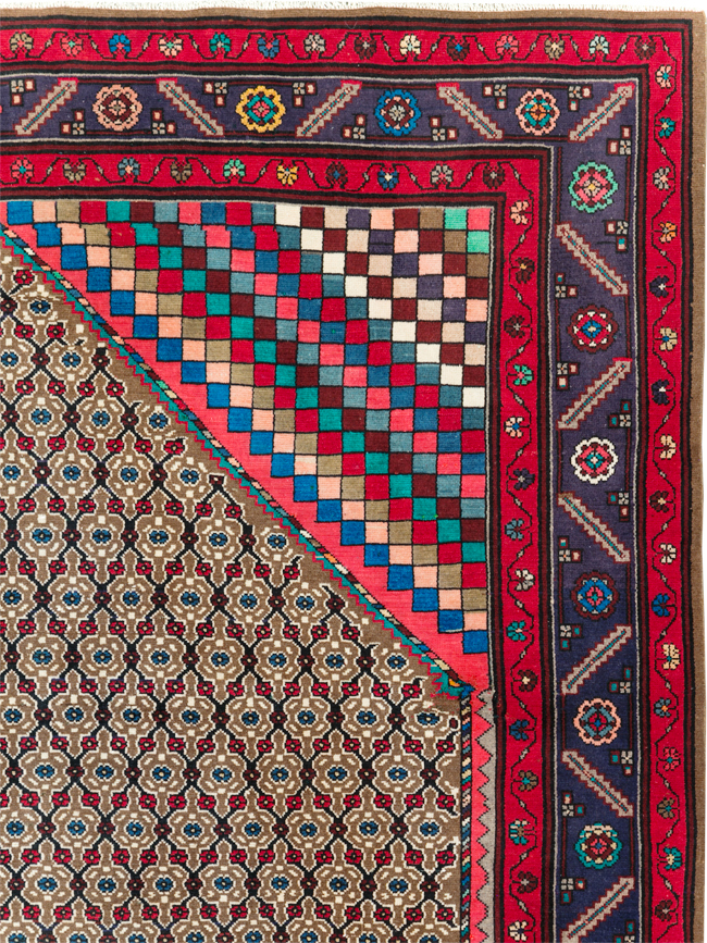 Vintage Persian Hamadan Accent Carpet, No.29449 - Galerie Shabab