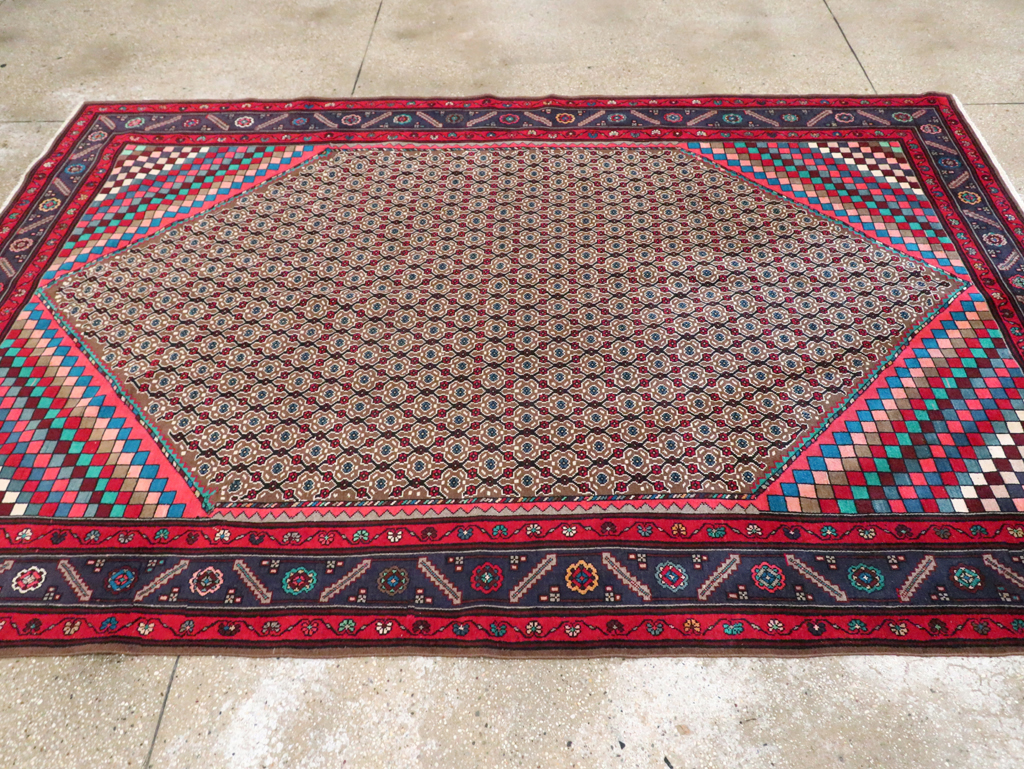 Vintage Persian Hamadan Accent Carpet, No.29449 - Galerie Shabab