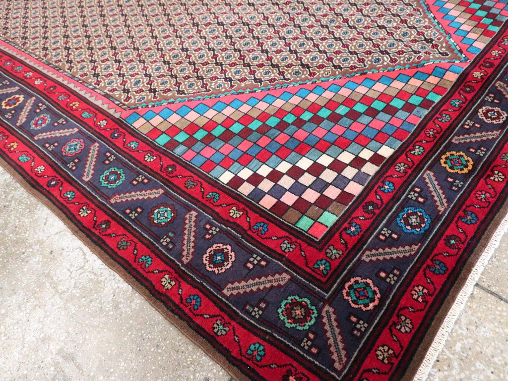 Vintage Persian Hamadan Accent Carpet, No.29449 - Galerie Shabab