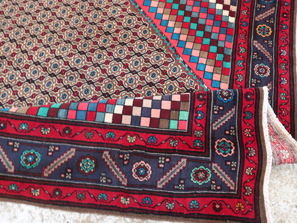 Vintage Persian Hamadan Accent Carpet, No.29449 - Galerie Shabab