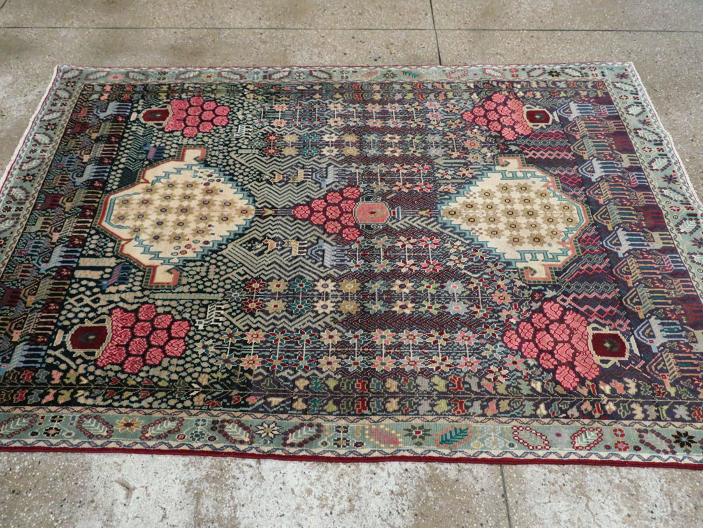 Vintage Persian Kurd Accent Rug, No.29457 - Galerie Shabab