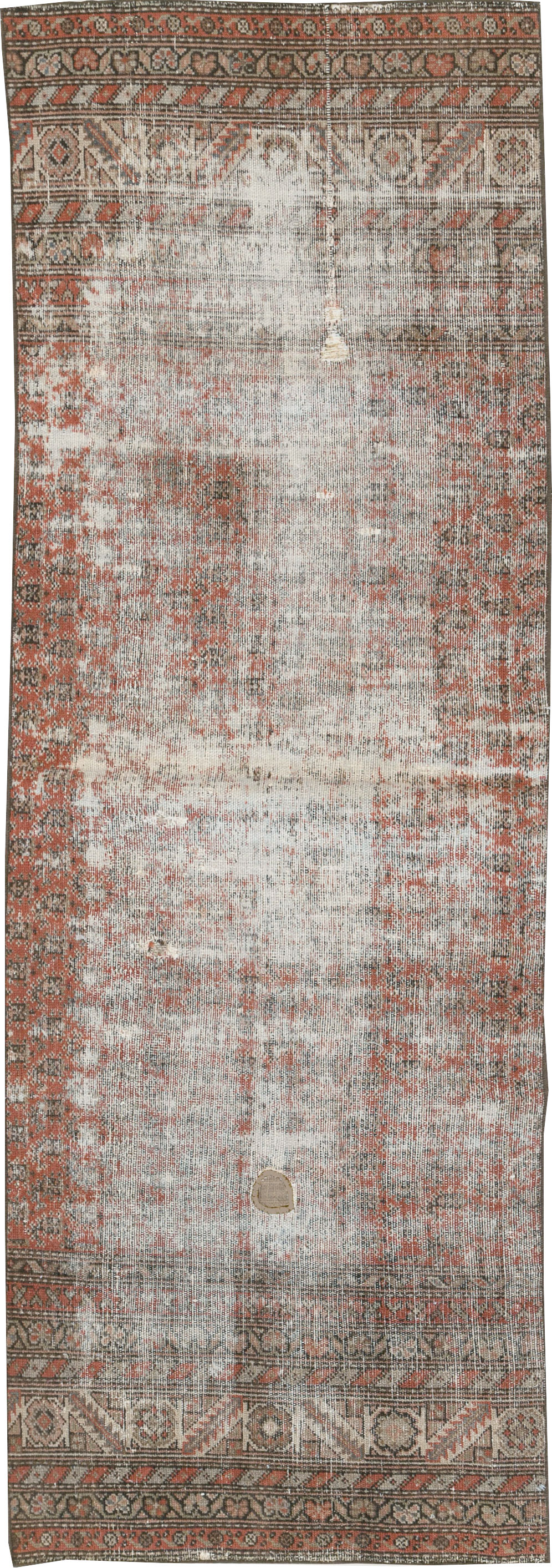 Antique Distressed Persian Malayer Rug, No.29462 - Galerie Shabab
