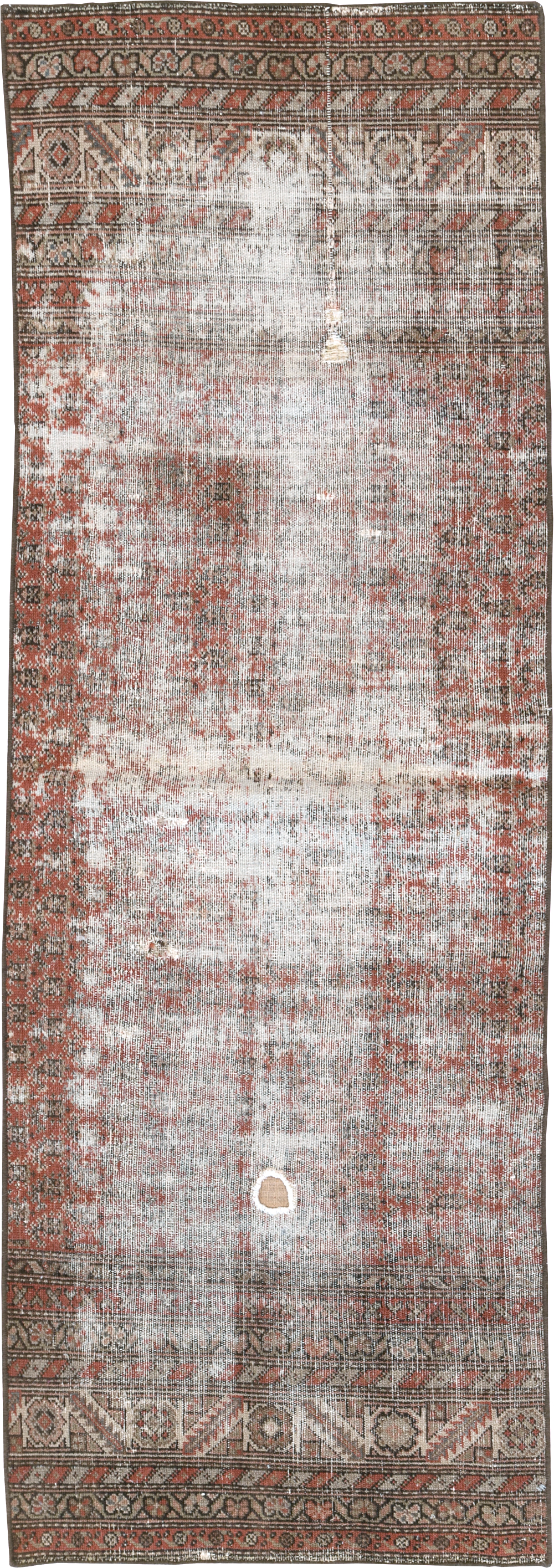 Antique Distressed Persian Malayer Rug, No.29462 - Galerie Shabab