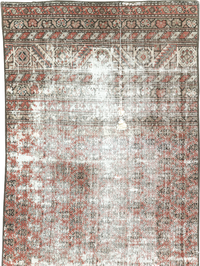 Antique Distressed Persian Malayer Rug, No.29462 - Galerie Shabab