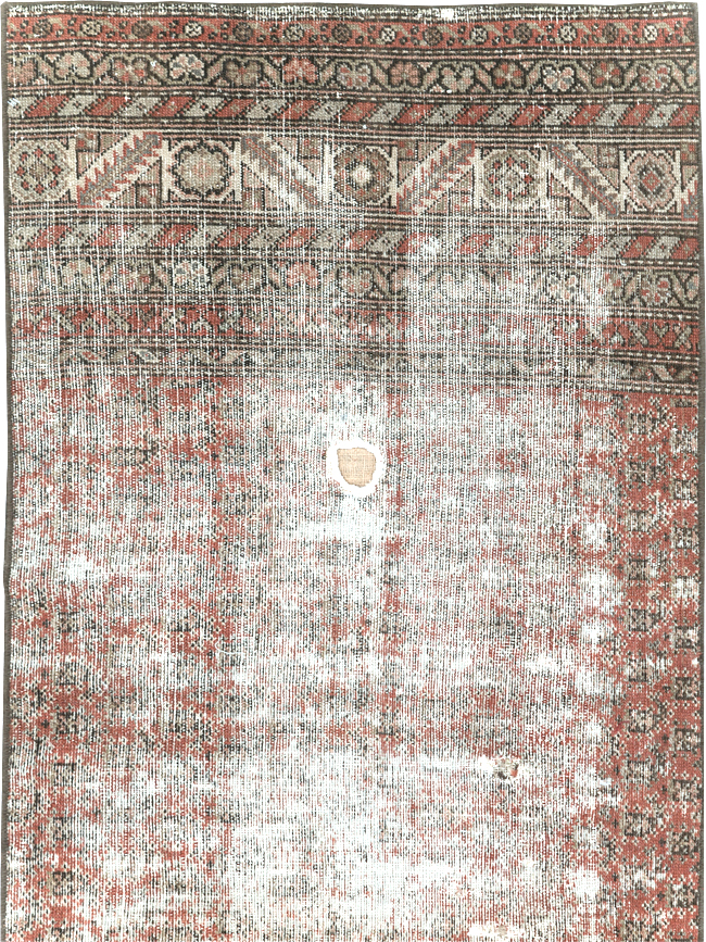 Antique Distressed Persian Malayer Rug, No.29462 - Galerie Shabab