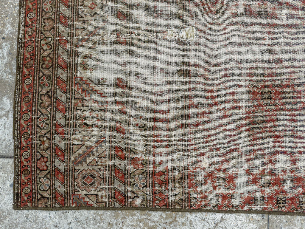 Antique Distressed Persian Malayer Rug, No.29462 - Galerie Shabab