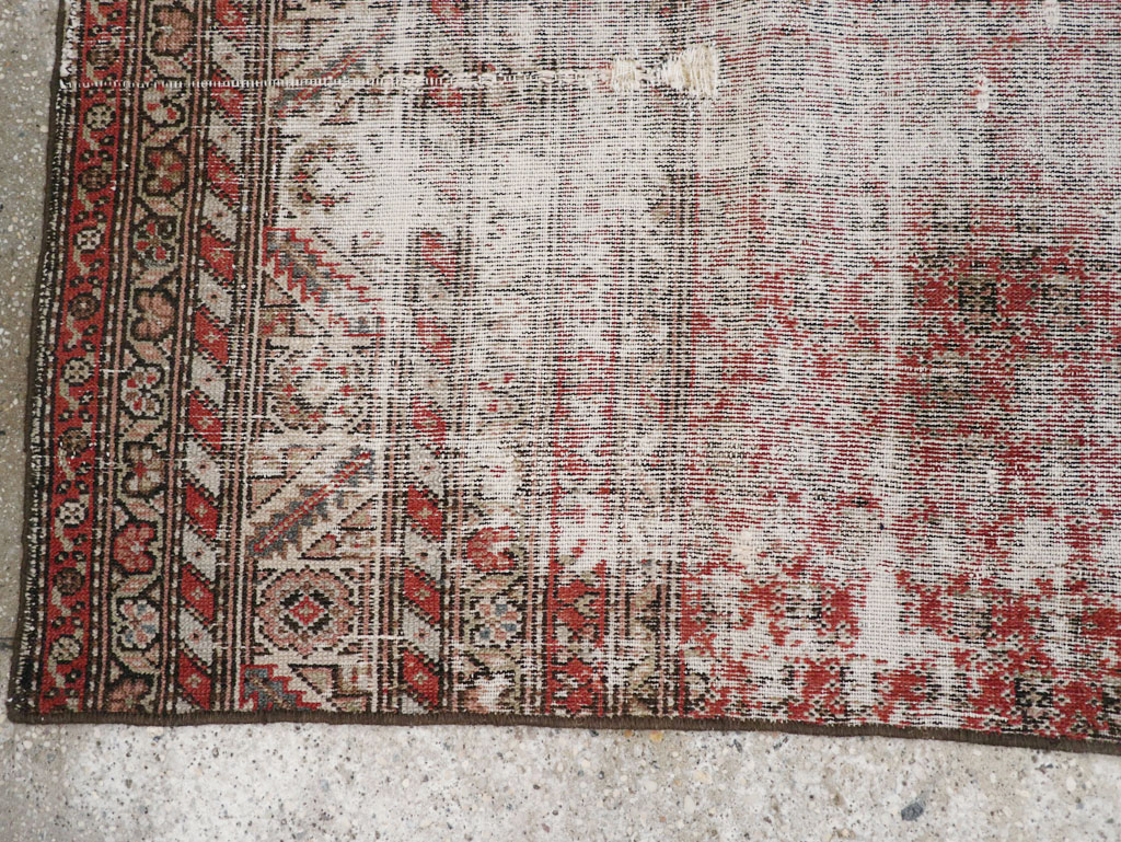 Antique Distressed Persian Malayer Rug, No.29462 - Galerie Shabab