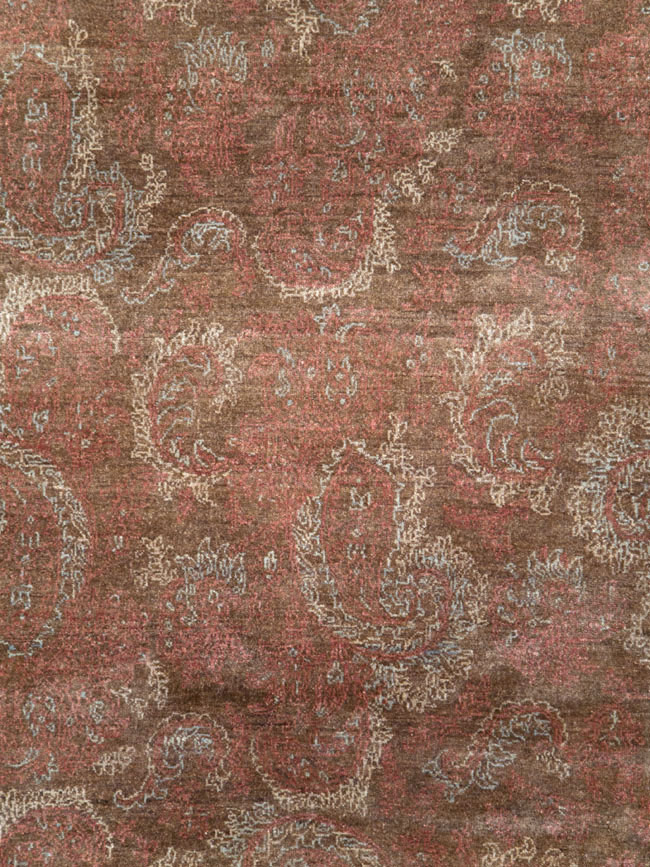 Vintage Persian Mashad Carpet, No.29464 - Galerie Shabab