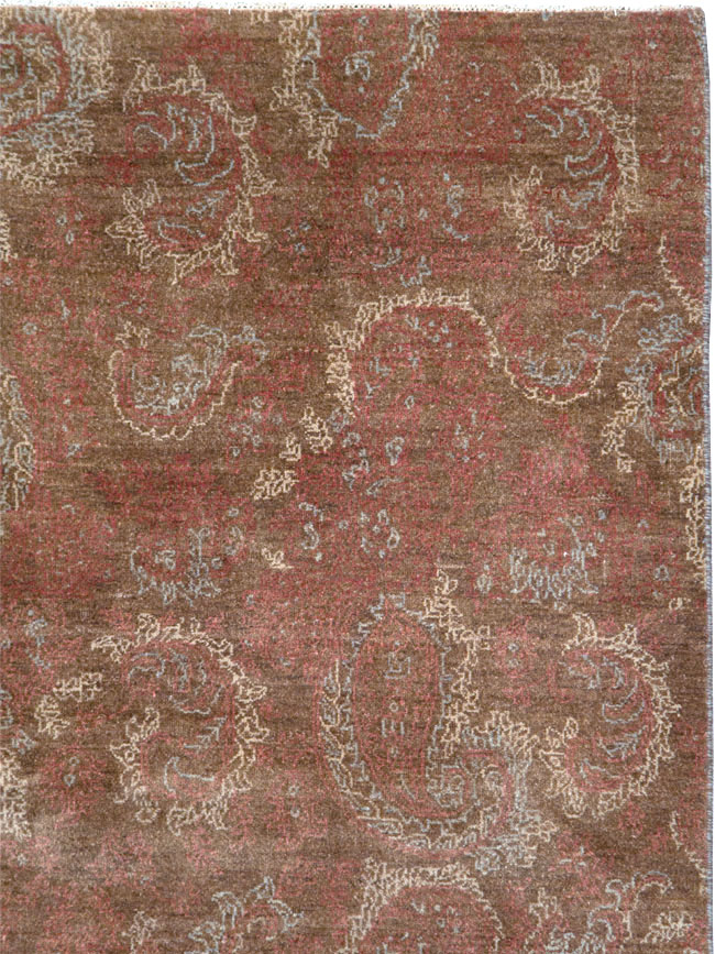 Vintage Persian Mashad Carpet, No.29464 - Galerie Shabab