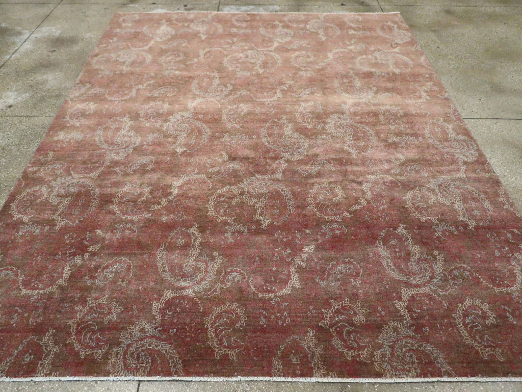 Vintage Persian Mashad Carpet, No.29464 - Galerie Shabab