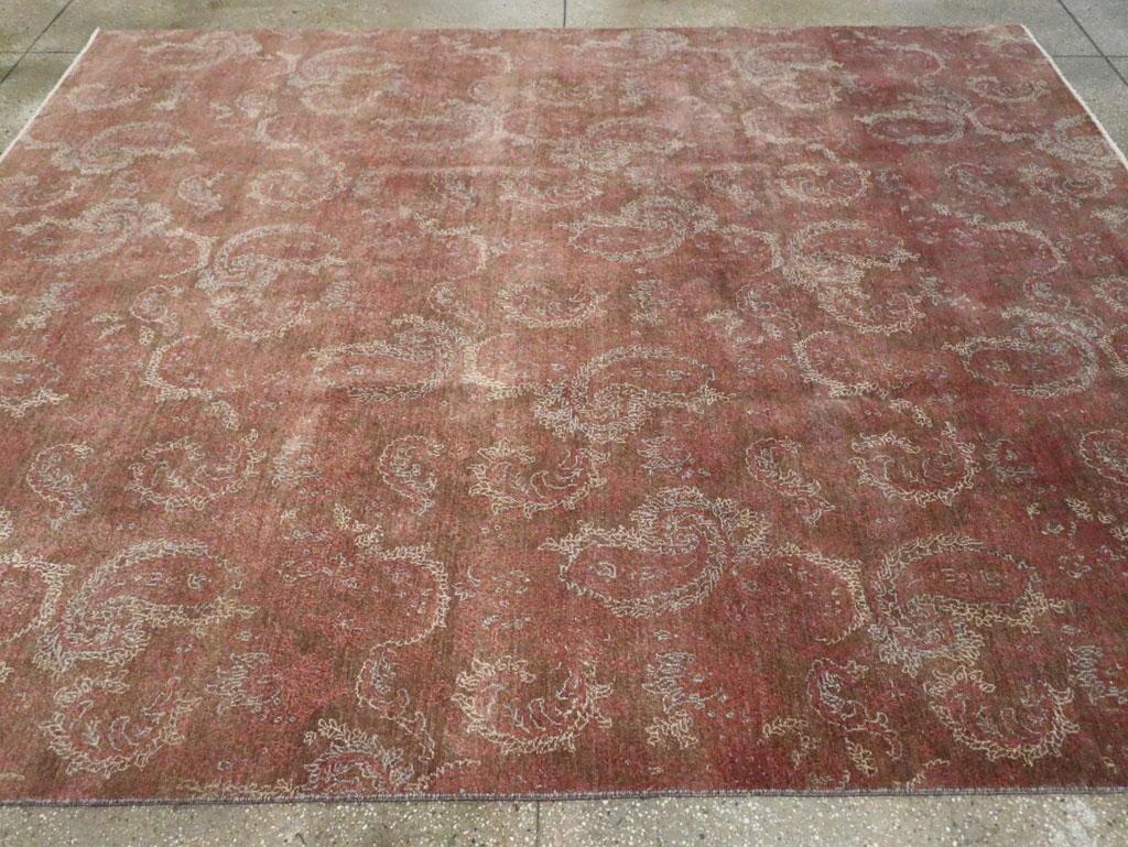 Vintage Persian Mashad Carpet, No.29464 - Galerie Shabab