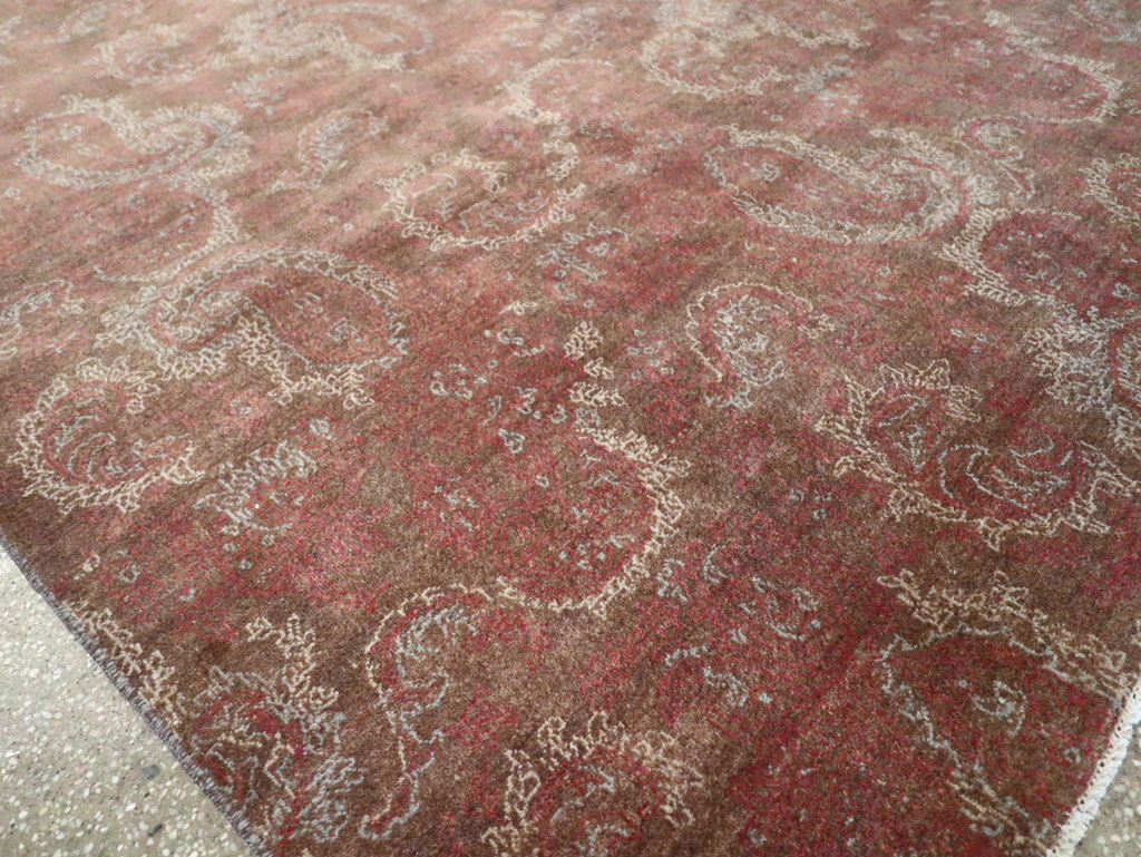 Vintage Persian Mashad Carpet, No.29464 - Galerie Shabab