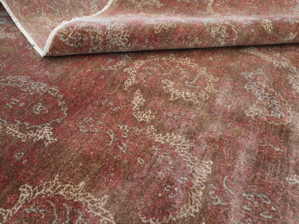 Vintage Persian Mashad Carpet, No.29464 - Galerie Shabab