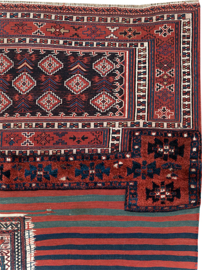 Vintage Persian Chaharmahal Bakhtiari Tacheh Flatweave Kilim , No.29473 - Galerie Shabab