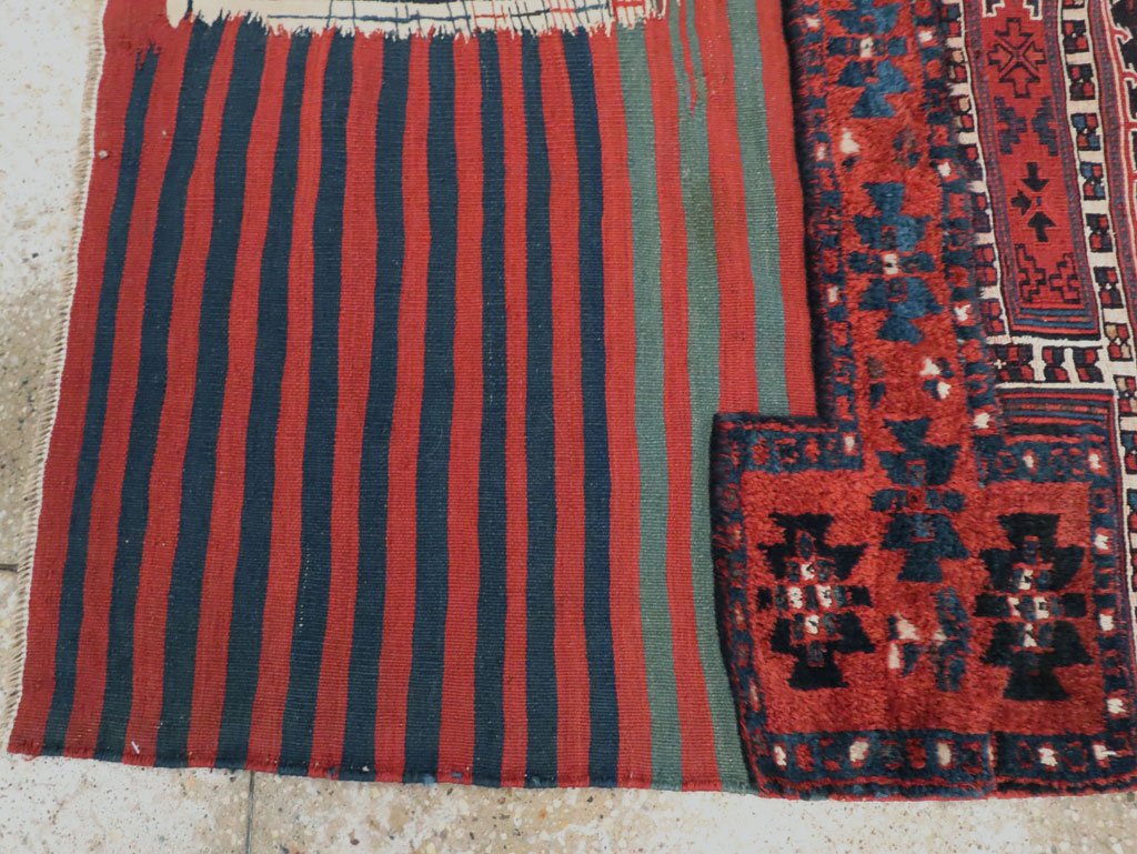Vintage Persian Chaharmahal Bakhtiari Tacheh Flatweave Kilim , No.29473 - Galerie Shabab