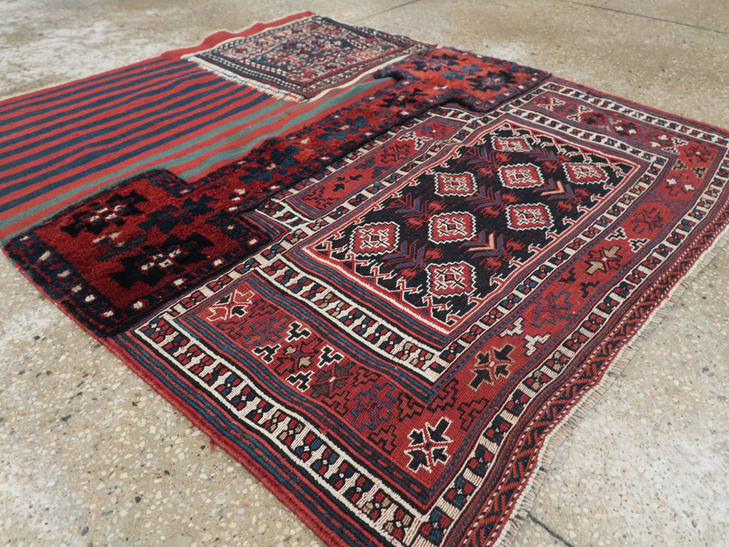 Vintage Persian Chaharmahal Bakhtiari Tacheh Flatweave Kilim , No.29473 - Galerie Shabab