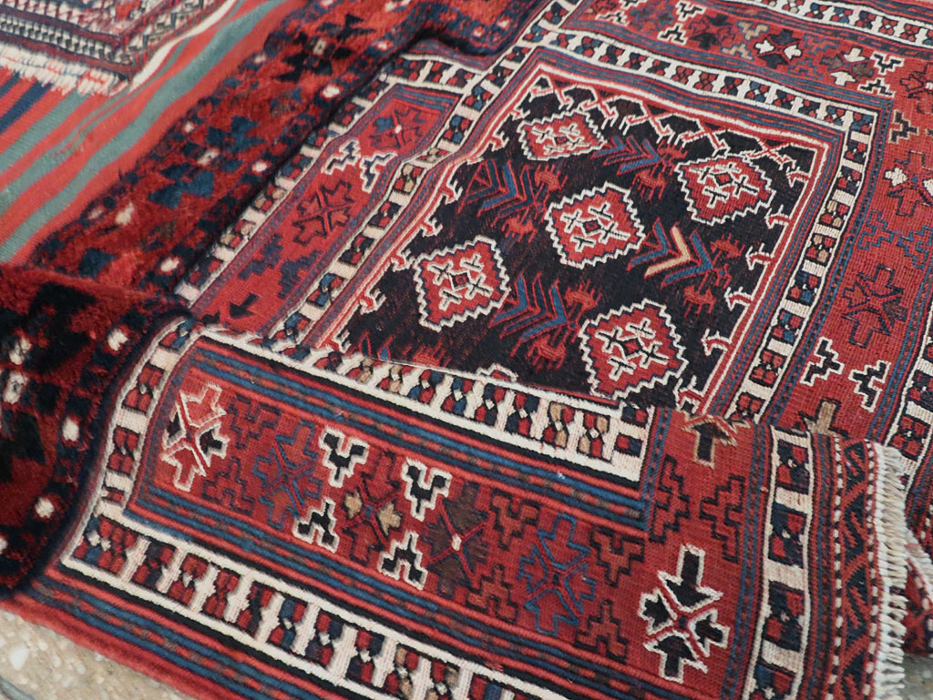 Vintage Persian Chaharmahal Bakhtiari Tacheh Flatweave Kilim , No.29473 - Galerie Shabab
