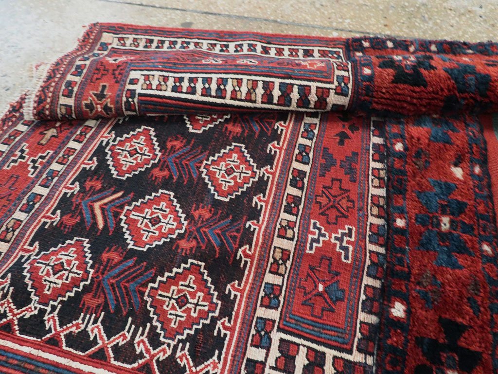 Vintage Persian Chaharmahal Bakhtiari Tacheh Flatweave Kilim , No.29473 - Galerie Shabab
