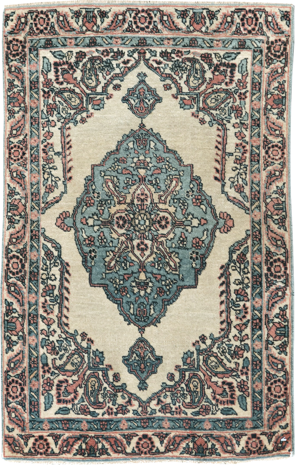 Antique Persian Tabriz Hagi Jalili Throw Rug, No.29482 - Galerie Shabab