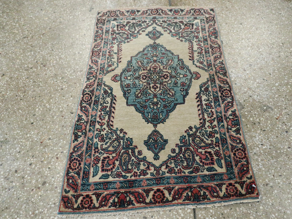 Antique Persian Tabriz Hagi Jalili Throw Rug, No.29482 - Galerie Shabab