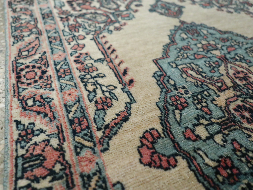 Antique Persian Tabriz Hagi Jalili Throw Rug, No.29482 - Galerie Shabab