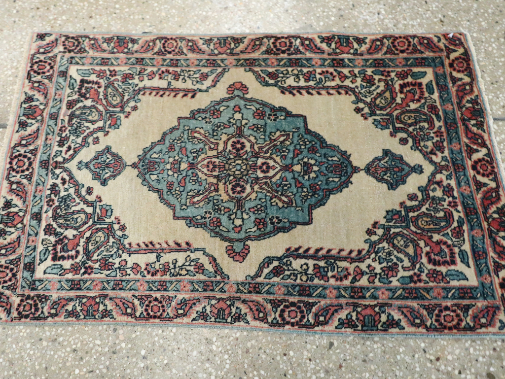 Antique Persian Tabriz Hagi Jalili Throw Rug, No.29482 - Galerie Shabab