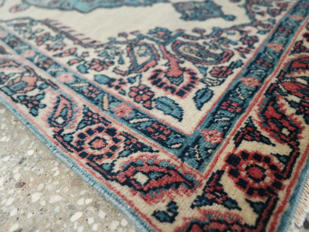 Antique Persian Tabriz Hagi Jalili Throw Rug, No.29482 - Galerie Shabab