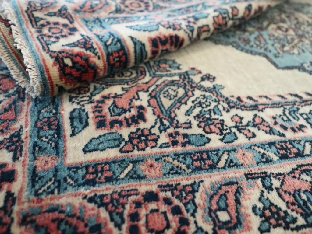 Antique Persian Tabriz Hagi Jalili Throw Rug, No.29482 - Galerie Shabab