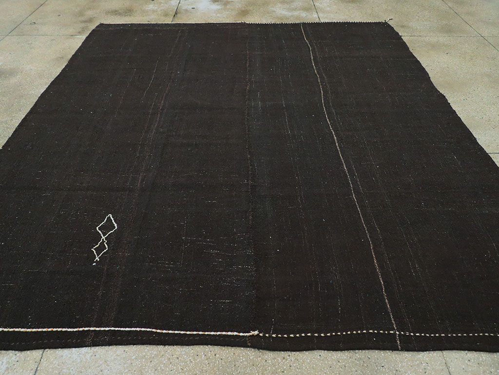 Vintage Turkish Flatweave Kilim Square Room Size Carpet, No.29485 - Galerie Shabab