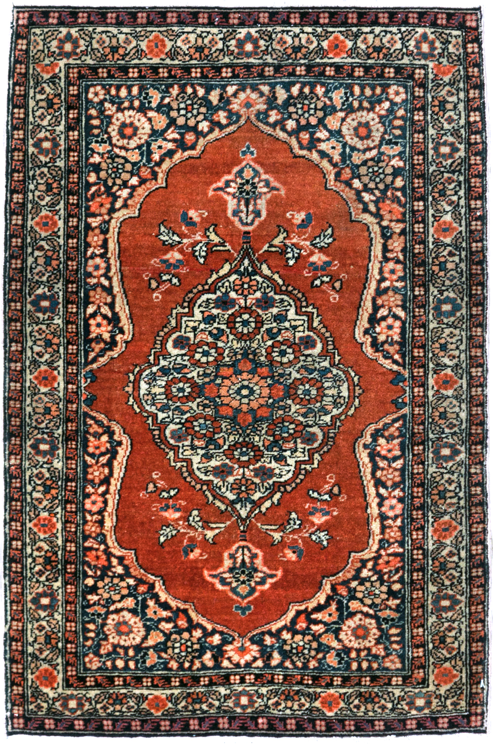 Antique Persian Tabriz Haji Jalili Throw Rug, No.29492 - Galerie Shabab